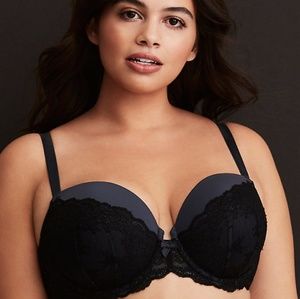 40B LACE PUSH-UP DEMI BRA